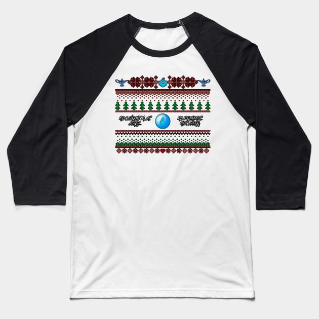 BLUNCH holiday sweater but BIG BLOCKY Baseball T-Shirt by Blinch